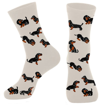 Cute Colorful Dog Quarter Socks(4 Pairs) - image 3