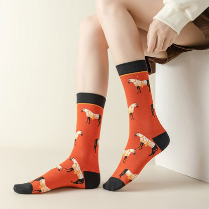 Cartoon Horse Quarter Socks(3 Pairs) - image 6