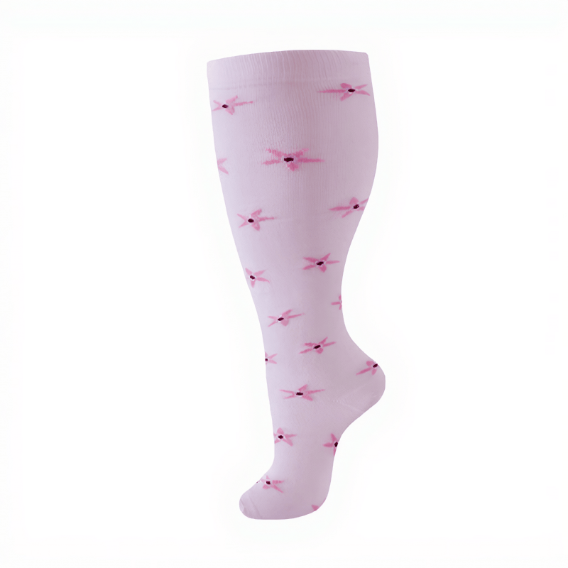 Plus Size Elegant Floral Compression Socks - image 10