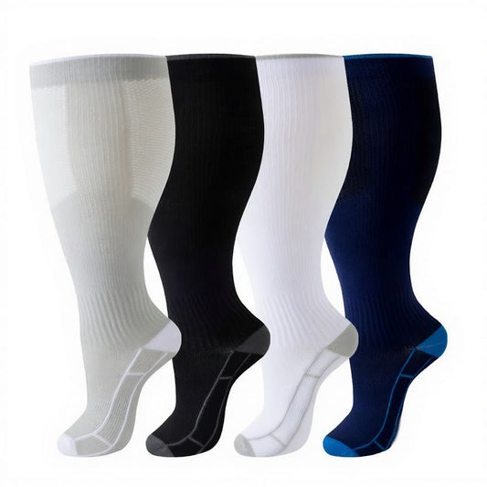 Plus Size Classic Solid Compression Socks - image 0