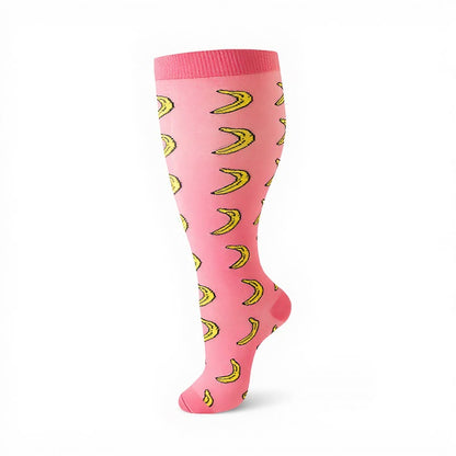Plus Size Fruity Fun Compression Socks(4 Pairs) - image 12