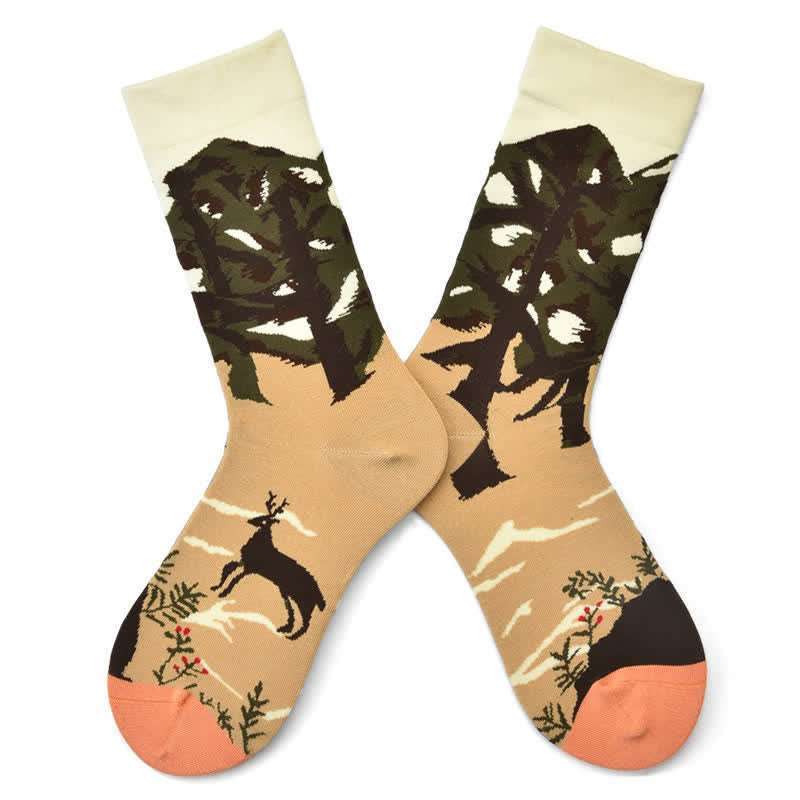 Vintage Floral Quarter Socks(3 Pairs) - Orange - EU35-42(US2-8.5) - image 3