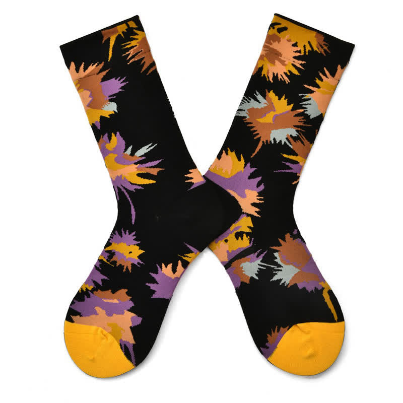 Vintage Floral Quarter Socks(3 Pairs) - Yellow - EU35-42(US2-8.5) - image 4