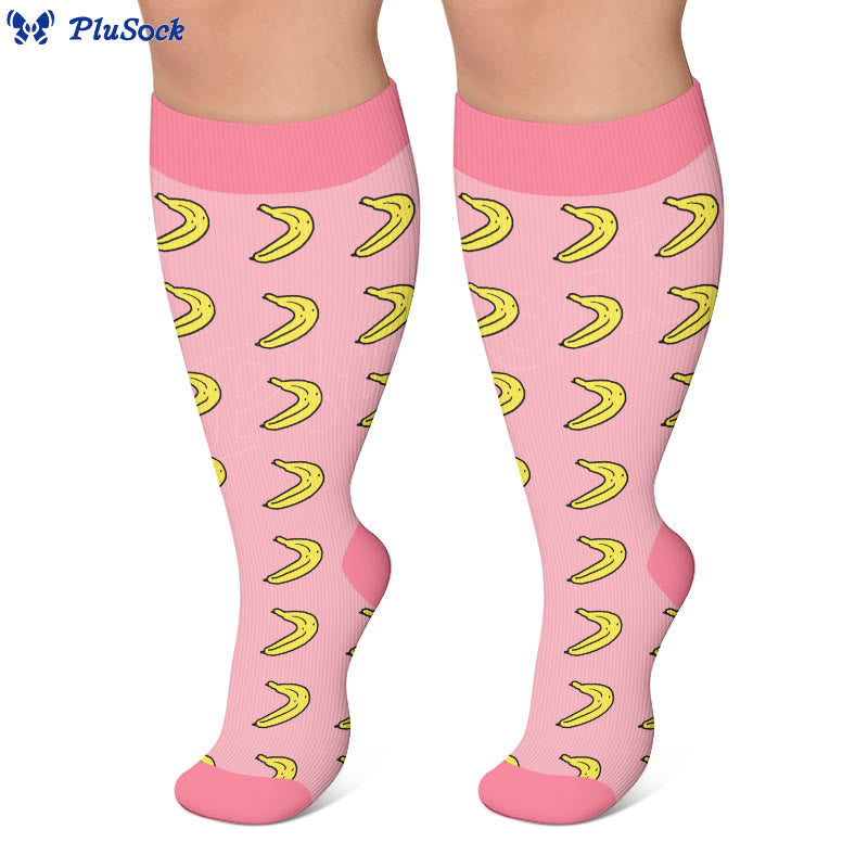 Plus Size Fruity Fun Compression Socks(4 Pairs) - image 3