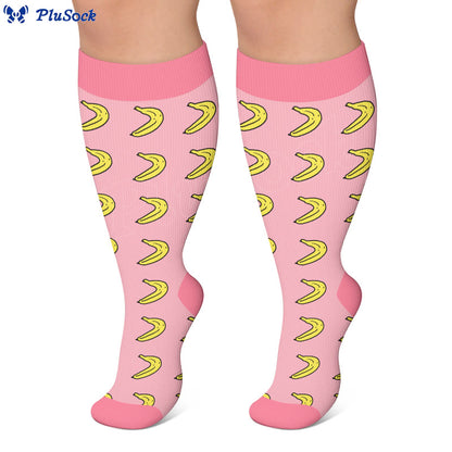 Plus Size Fruity Fun Compression Socks(4 Pairs) - image 3