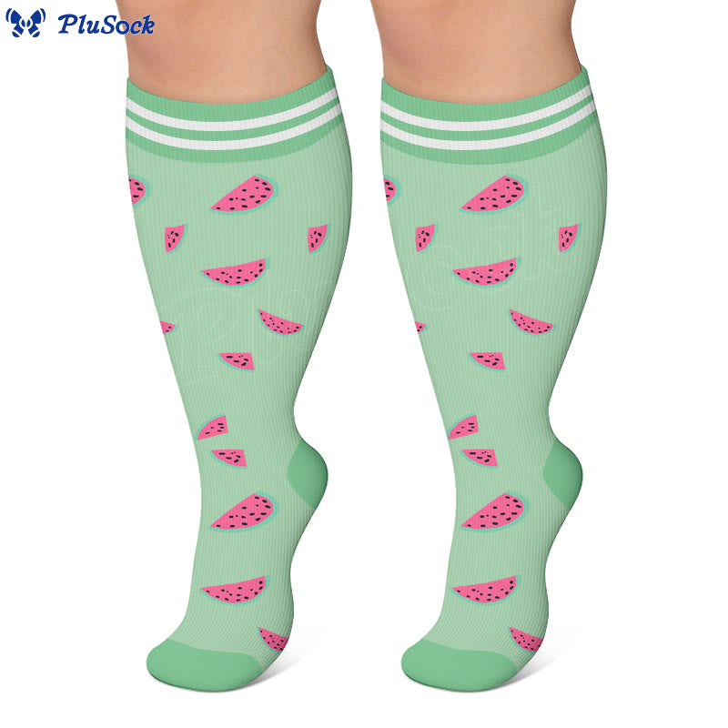 Plus Size Fruity Fun Compression Socks(4 Pairs) - image 5