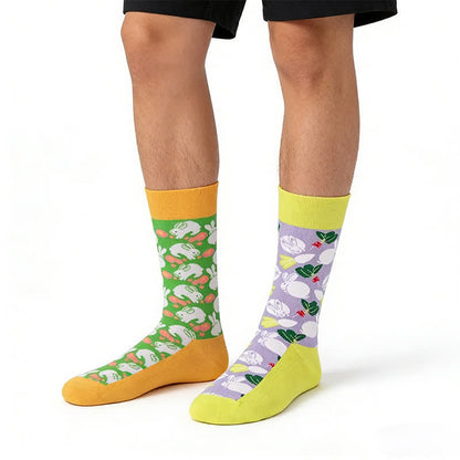 Cute Rabbit Running Quarter Socks - Green - EU35-43(US2-9) - image 0