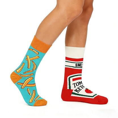 Tomato Sauce Fries Quarter Socks - Red - EU36-43(US3-9) - image 0