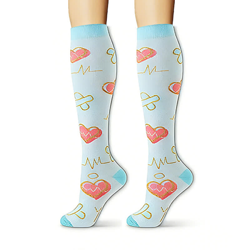 Heart Rate Monitors Knee High Compression Socks(6 Pairs) - image 2