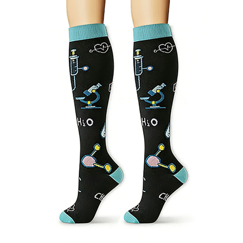 Heart Rate Monitors Knee High Compression Socks(6 Pairs) - image 4