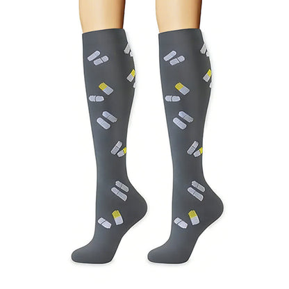Healthcare Icon Mixed Pattern Compression Socks(6 Pairs) - image 1