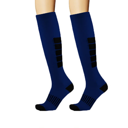 Bold Block Sport Compression Socks(6 Pairs) - Blue - L/XL - image 8