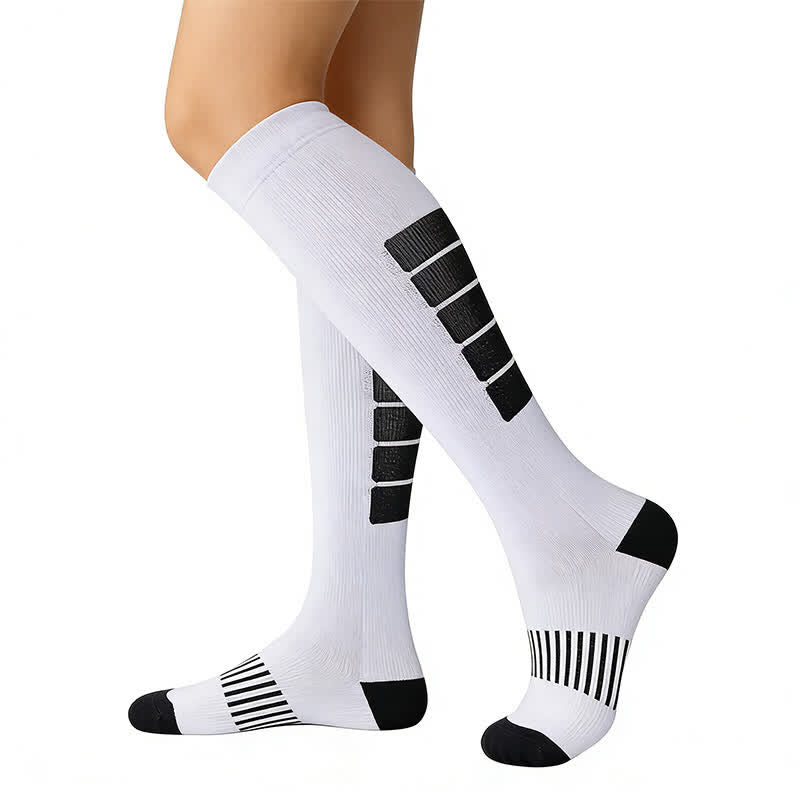 Bold Block Sport Compression Socks(6 Pairs) - image 1