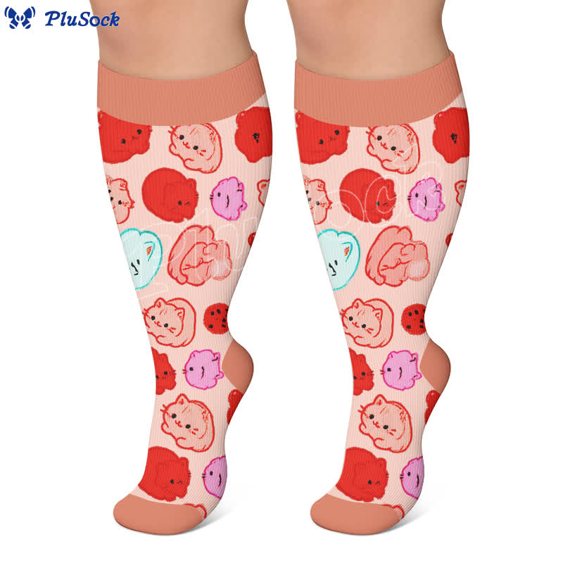 Plus Size Cats Dogs Compression Socks - image 4