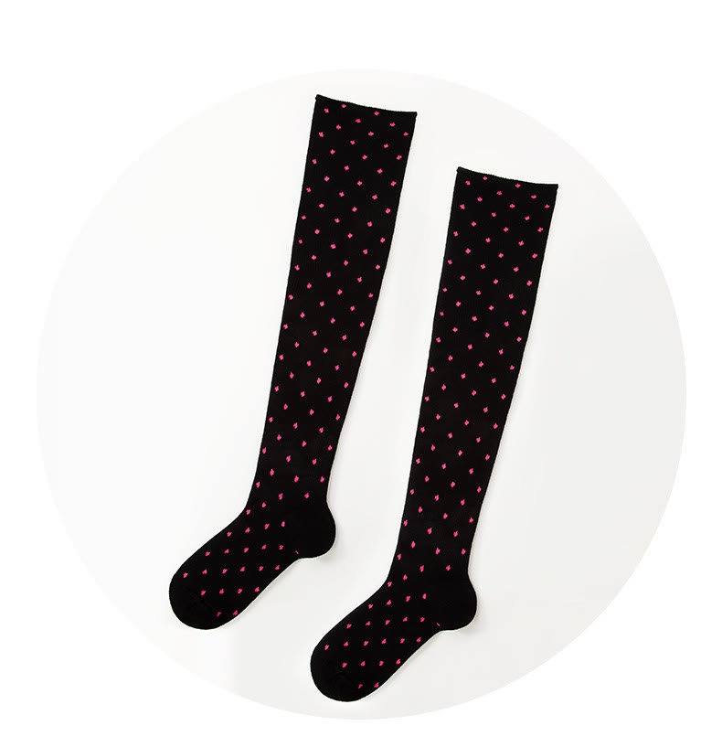 Polka Dots Heart Striped Thigh High Socks - image 14