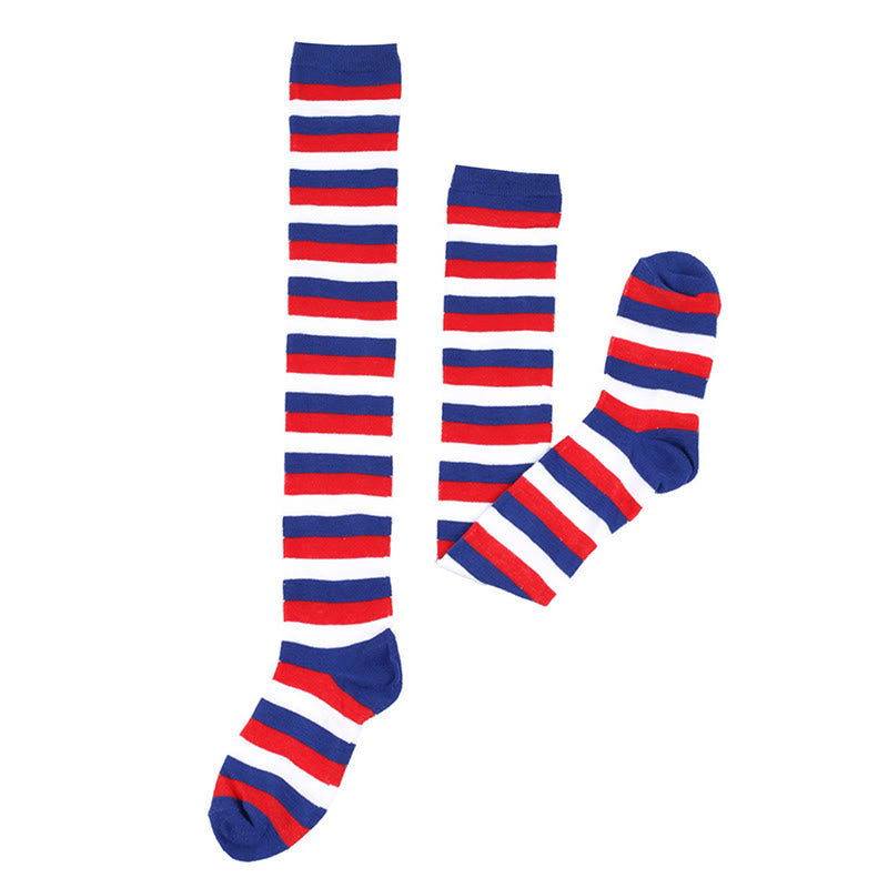 Star Stripe Thigh High Socks(3 Pairs) - image 6