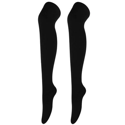 Casual Soft Thigh High Socks(6 Pairs) - Black - One Size - image 5