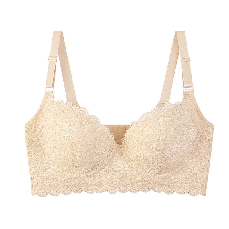 Elegant Lace Full Coverage Bras - Nude - 50 - F - image 5