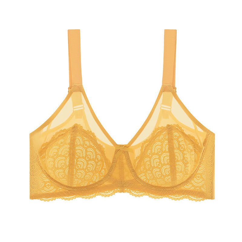 Supportive Lace Comfort Full Coverage Bra - Yellow - 46 - F - image 8