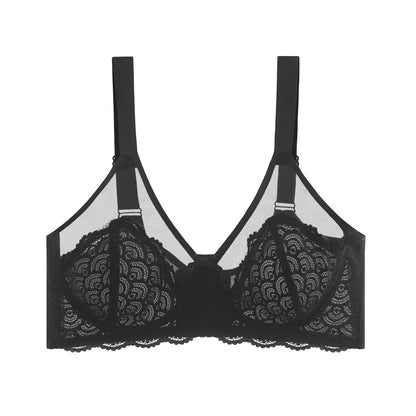 Supportive Lace Comfort Full Coverage Bra - Black - 46 - F - image 9