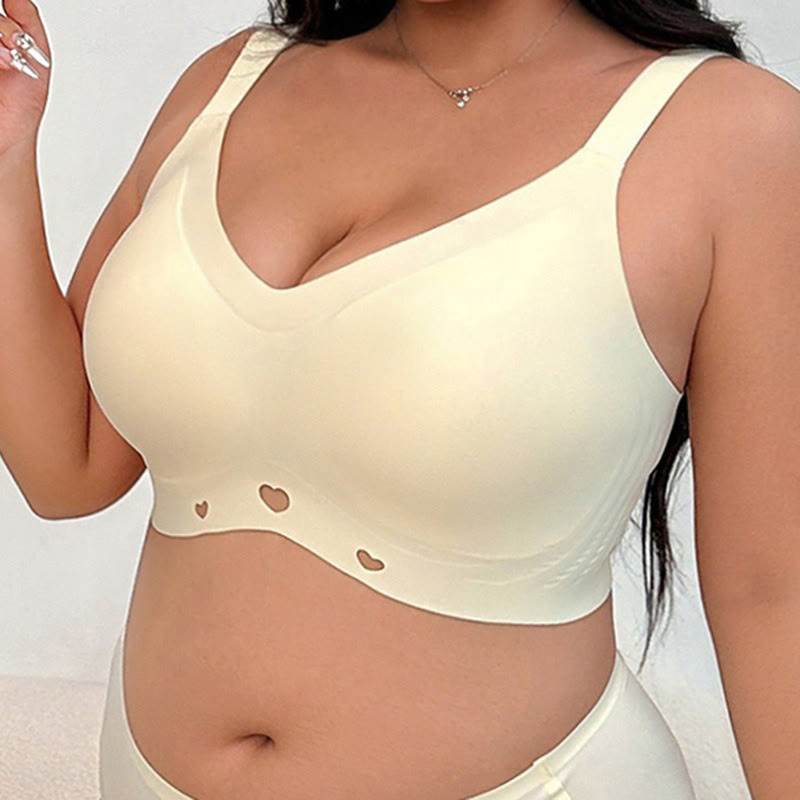 Soft Seamless V Neck Wireless Bra - image 1