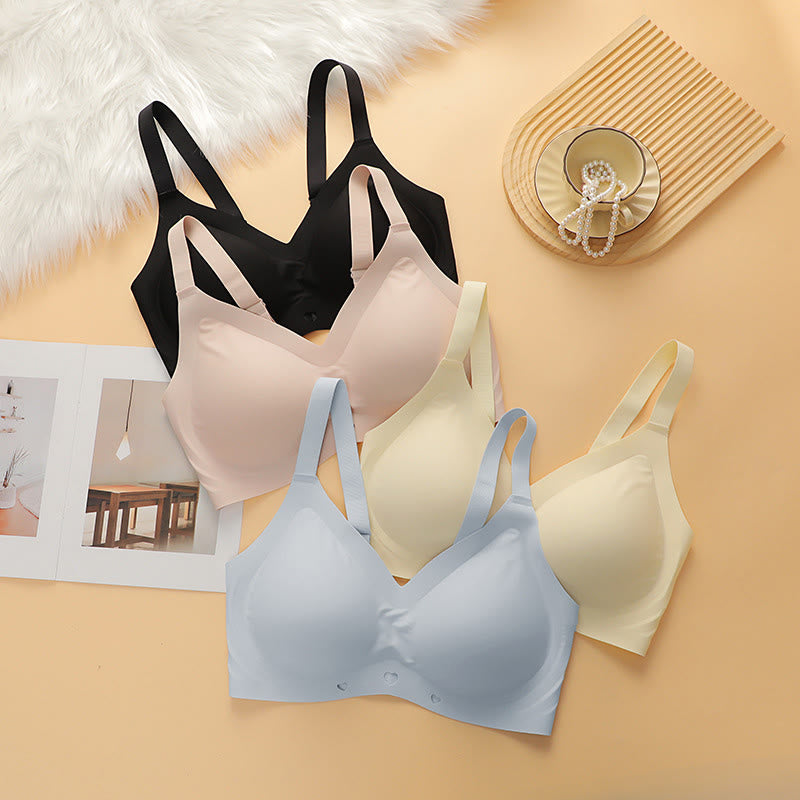 Soft Seamless V Neck Wireless Bra - image 8