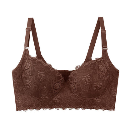 Elegant Lace Brown Full Coverage Bras - Brown - 50 - F - image 3