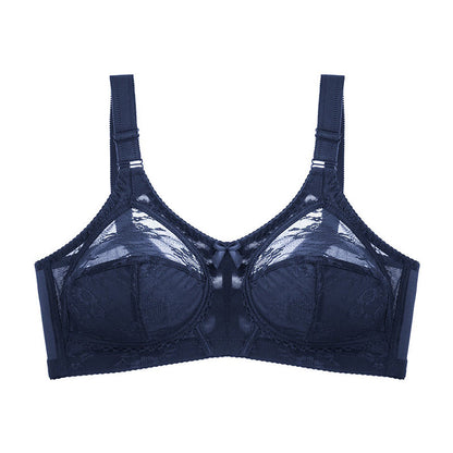 Lace Bow Full Coverage Bras - Dark Blue - 50 - D - image 10