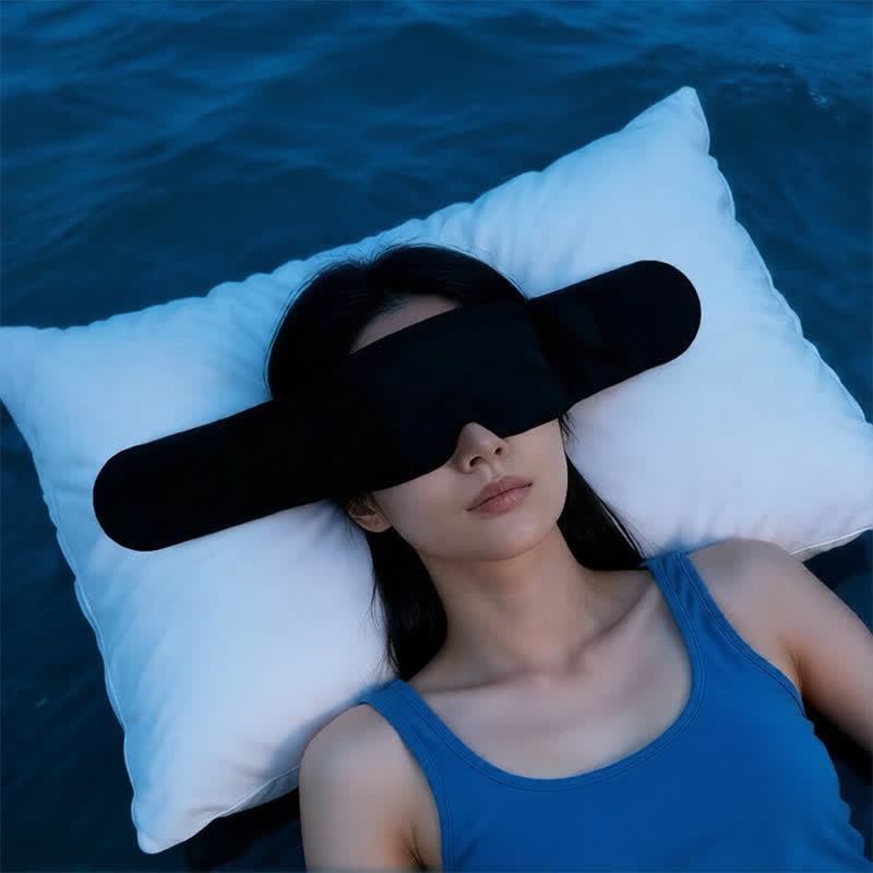Weighted Cooling Sleep Mask - Black - One Size - image 1