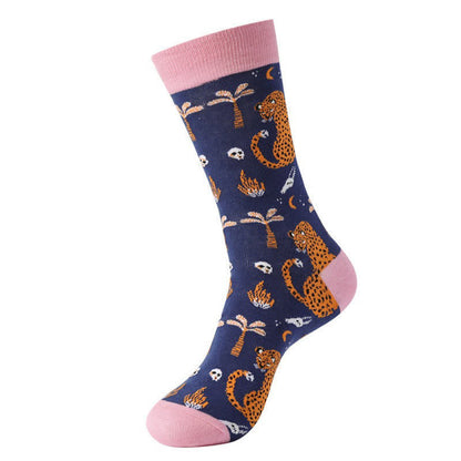 Forest Leopard Print Quarter Socks(3 Pairs) - image 6