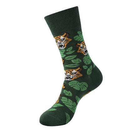 Forest Leopard Print Quarter Socks(3 Pairs) - image 5