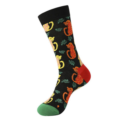 Forest Leopard Print Quarter Socks(3 Pairs) - image 7