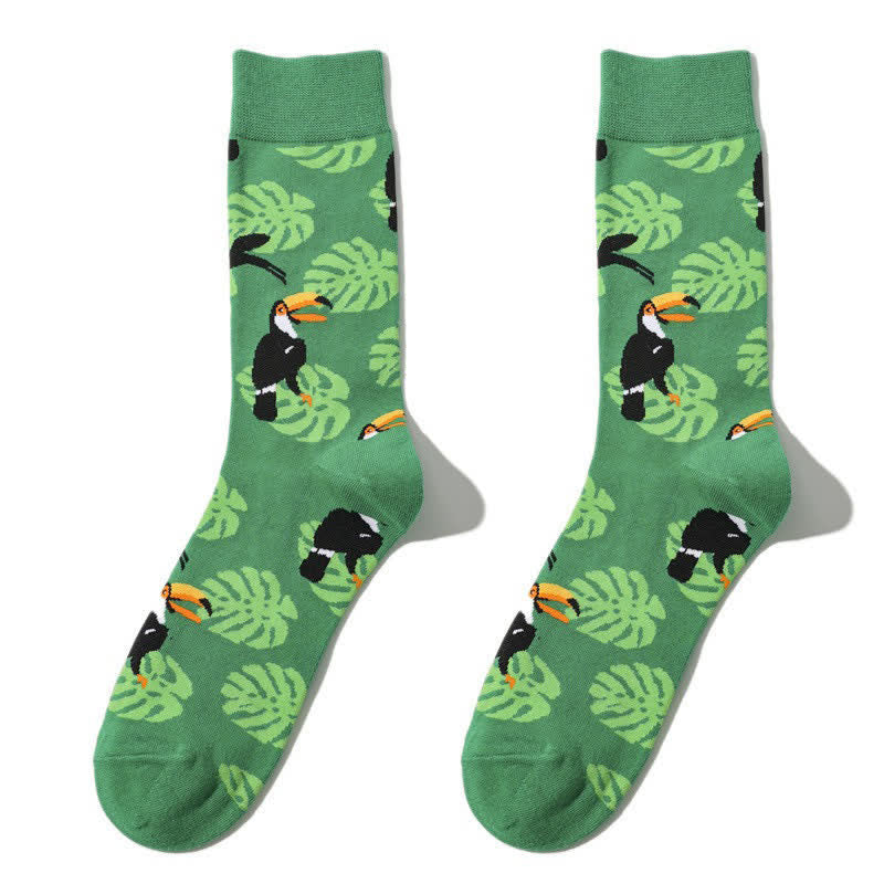Tropical Bird Quarter Socks(3 Pairs) - image 4