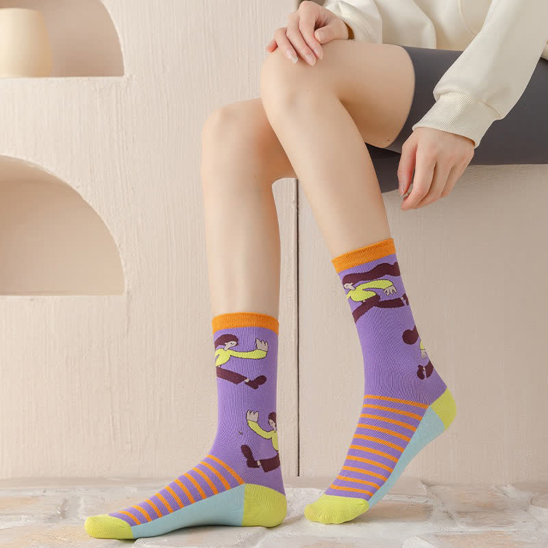 Cute Cartoon Characters Quarter Socks(4 Pairs) - image 5