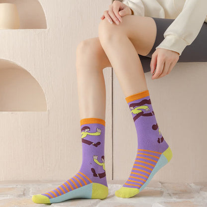Cute Cartoon Characters Quarter Socks(4 Pairs) - image 5