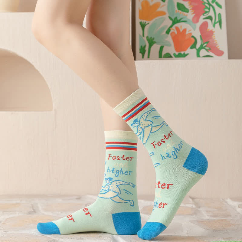 Cute Cartoon Characters Quarter Socks(4 Pairs) - image 3