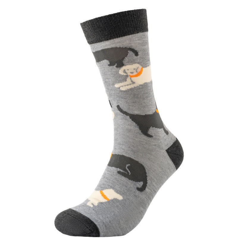 Playful Dog Rabbit Quarter Socks - Grey - EU38-45(US5-11) - image 2