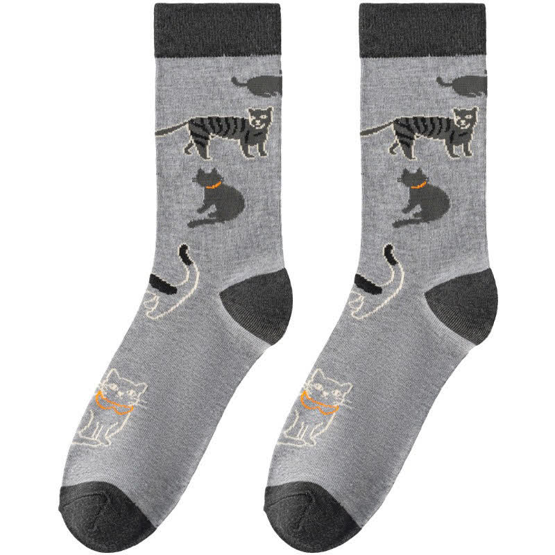 Cute Cat Quarter Socks(4 Pairs) - image 7