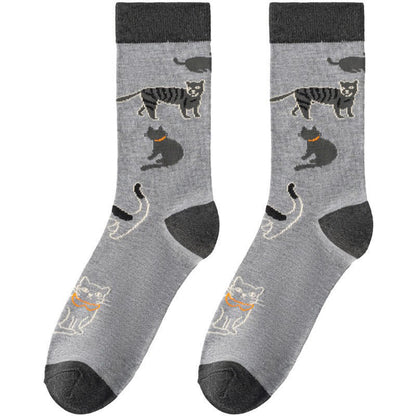 Cute Cat Quarter Socks(4 Pairs) - image 7