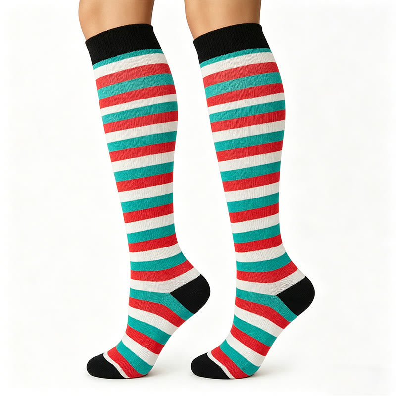 Flag Stripe Compression Socks(5 Pairs) - Mexico - S/M - image 5