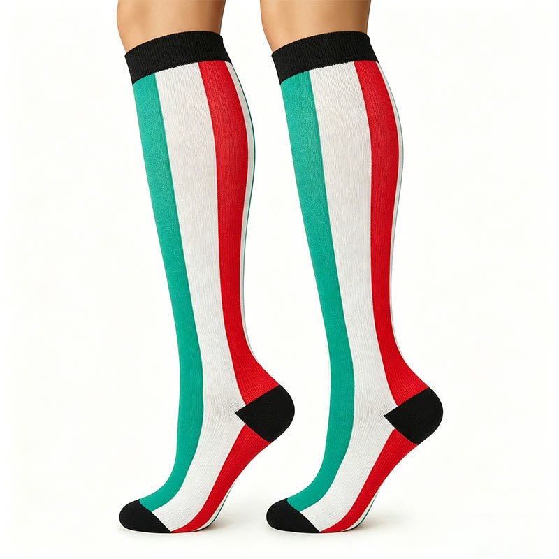 Flag Stripe Compression Socks(5 Pairs) - Italy - S/M - image 1