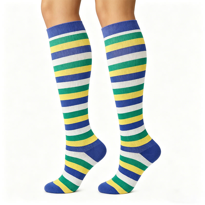 Flag Stripe Compression Socks(5 Pairs) - Brazil - S/M - image 2