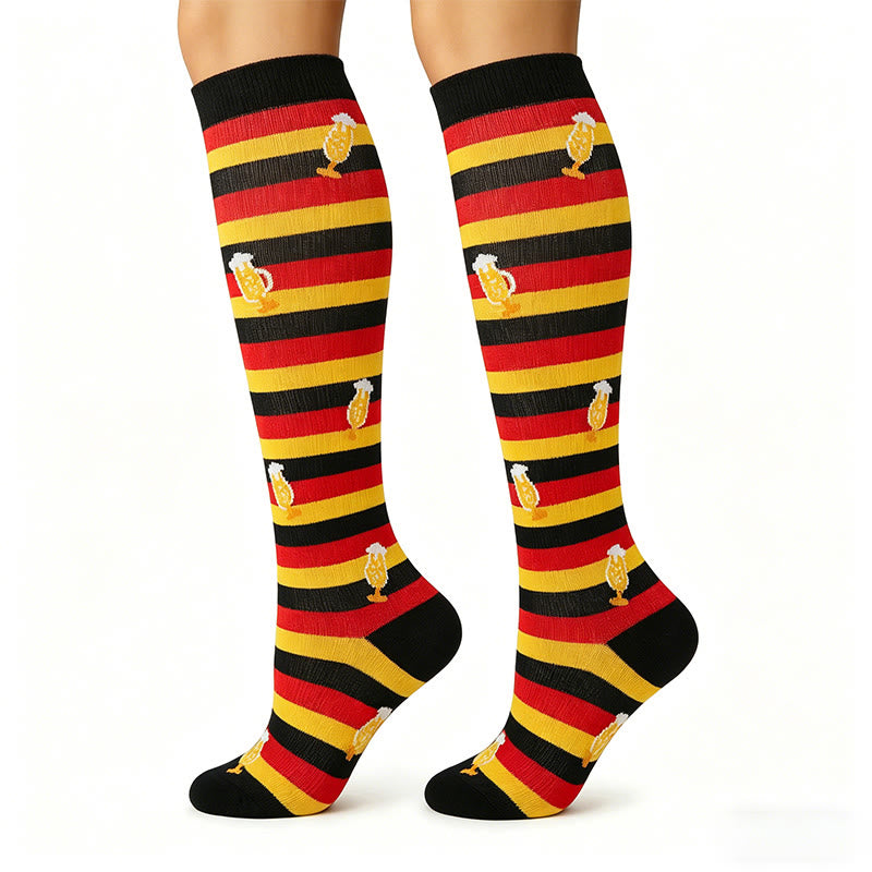 Flag Stripe Compression Socks(5 Pairs) - Germany - S/M - image 3