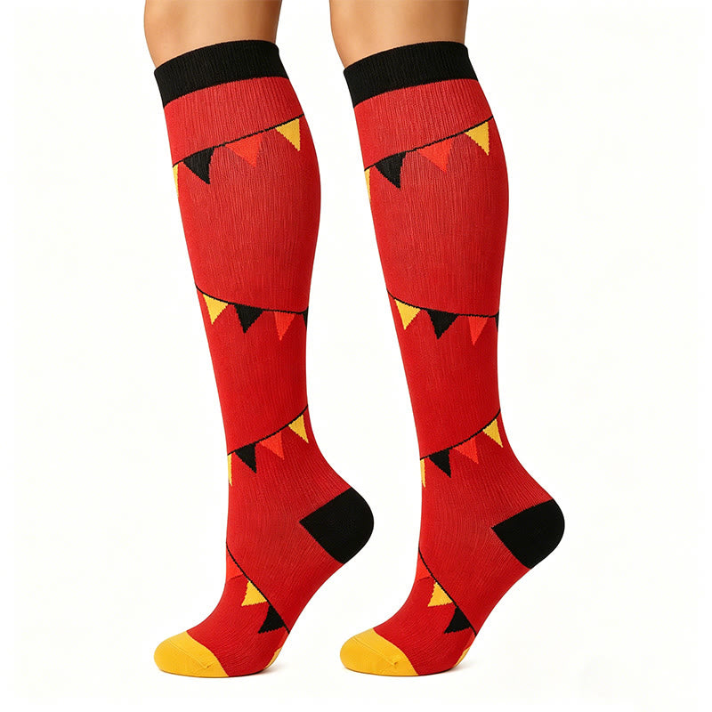 Union Flag Sport Compression Socks(6 Pairs) - Red - S/M - image 2