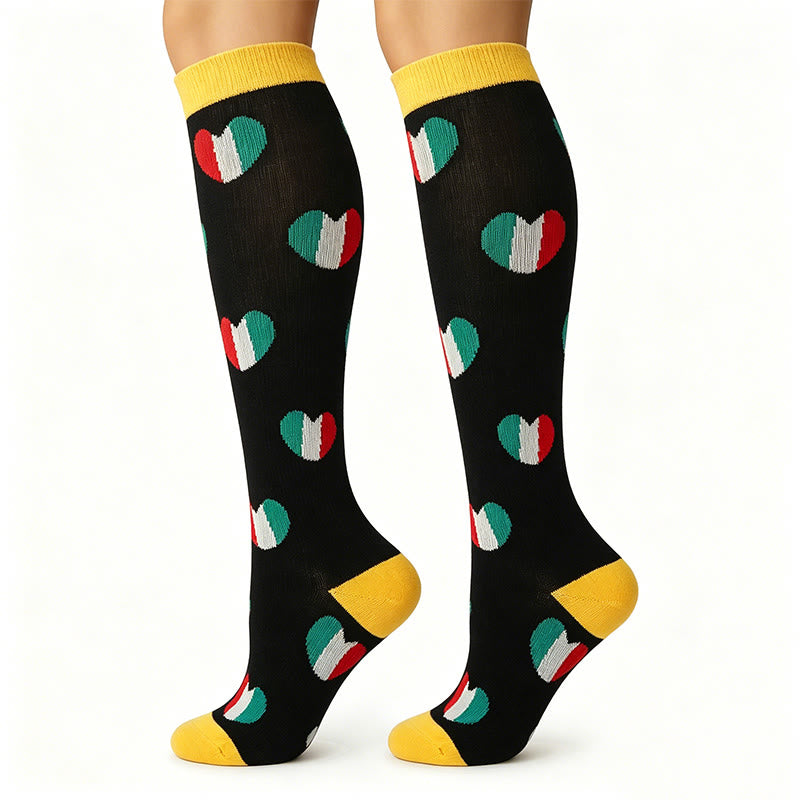 Union Flag Sport Compression Socks(6 Pairs) - Black - S/M - image 1