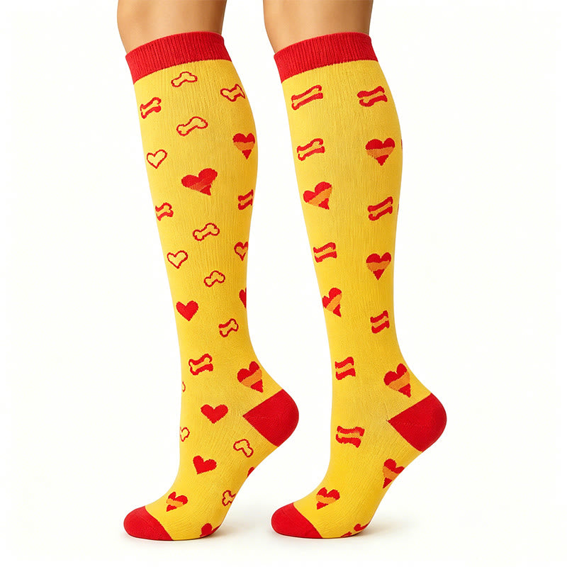Union Flag Sport Compression Socks(6 Pairs) - Yellow - S/M - image 3