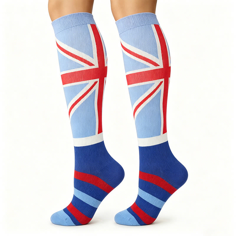Union Flag Sport Compression Socks(6 Pairs) - Light Blue - S/M - image 5