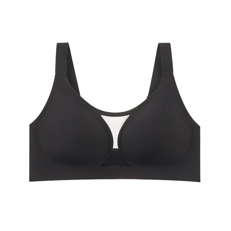 Comfort Mesh Wireless Bra - Black - 48 - F - image 2