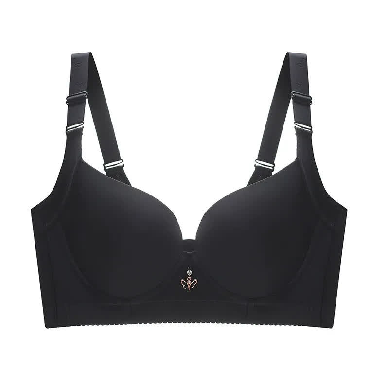 Seamless Soft Underwire Bra - Black - 48 - D - image 4