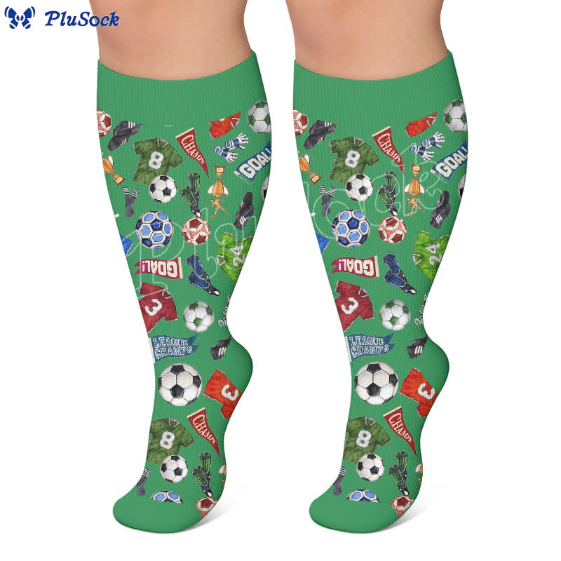 Plus Size Soccer Compression Socks - image 3